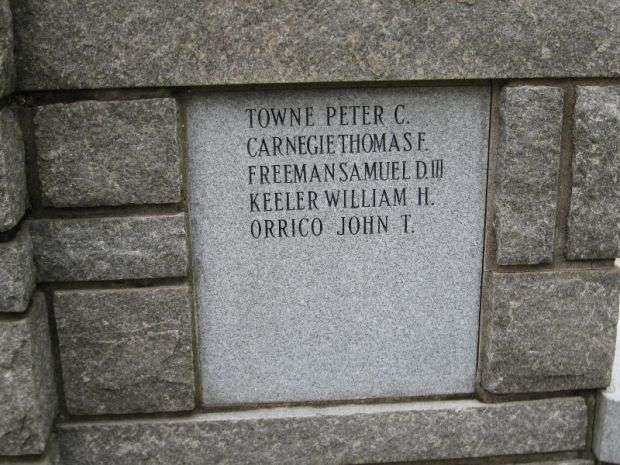 RIDGEFIELD VETERANS MEMORIAL PLAQUE C