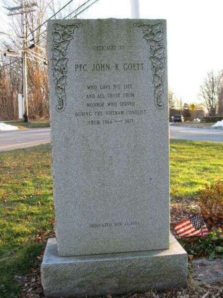 PFC JOHN K. GOETT WAR MEMORIAL