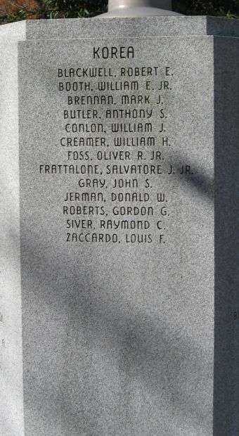 GREENWICH WAR VETERANS MEMORIAL FLAGPOLE PANEL H