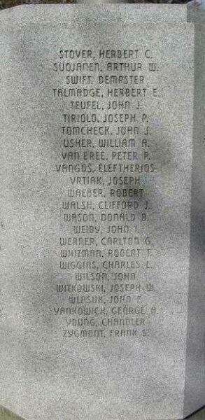 GREENWICH WAR VETERANS MEMORIAL FLAGPOLE PANEL G