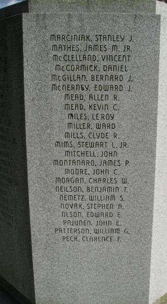 GREENWICH WAR VETERANS MEMORIAL FLAGPOLE PANEL E