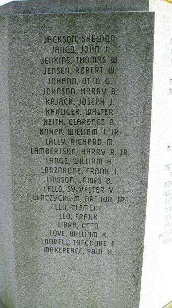 GREENWICH WAR VETERANS MEMORIAL FLAGPOLE PANEL D