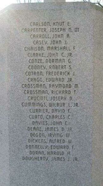 GREENWICH WAR VETERANS MEMORIAL FLAGPOLE PANEL B