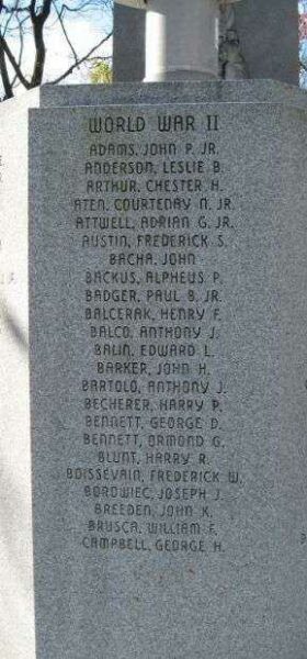 GREENWICH WAR VETERANS MEMORIAL FLAGPOLE PANEL A