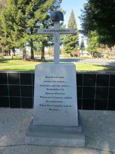 SUTTER COUNTY VETERANS MEMORIAL BATTLEFIELD CROSS