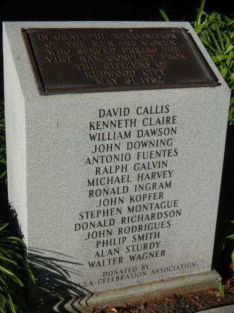 REDWOOD CITY VIETNAM WAR MEMORIAL