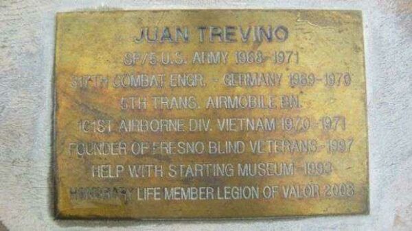 FRESNO CORRIDOR OF FLAGS VETERANS MEMORIAL PLAQUE XII
