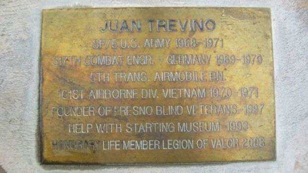 FRESNO CORRIDOR OF FLAGS VETERANS MEMORIAL PLAQUE XII