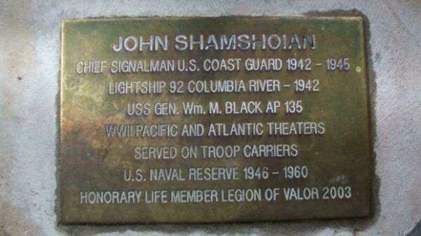 FRESNO CORRIDOR OF FLAGS VETERANS MEMORIAL PLAQUE X