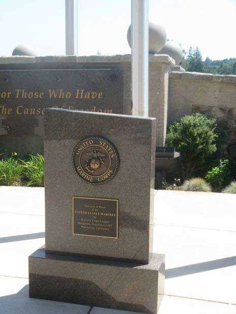 EL DORADO COUNTY VETERANS MONUMENT US MARINE CORPS STONE
