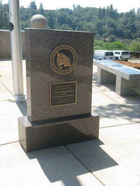 EL DORADO COUNTY VETERANS MONUMENT VETERANS ORGANIZATIONS STONE