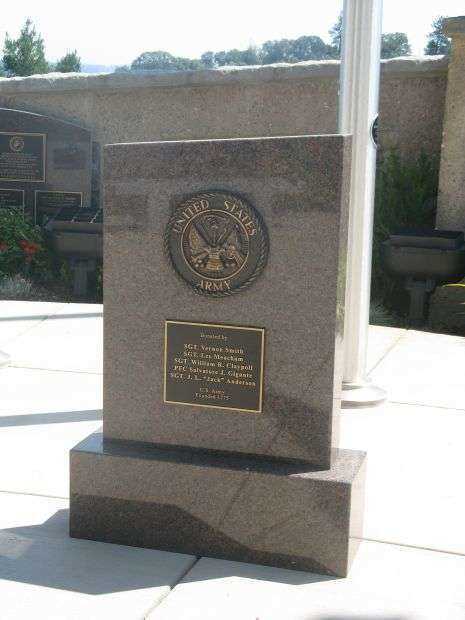 EL DORADO COUNTY VETERANS MONUMENT US ARMY STONE