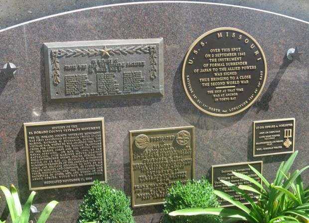 EL DORADO COUNTY VETERANS MONUMENT WALL OF PLAQUES B