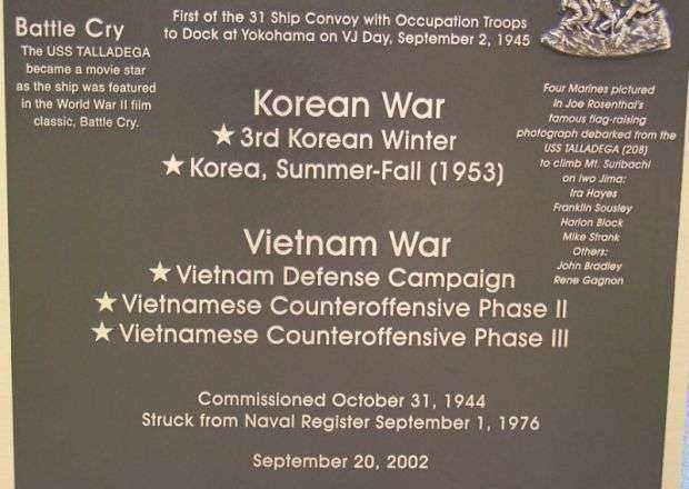 TALLADEGA COUNTY USS TALLADEGA MEMORIAL PLAQUE B