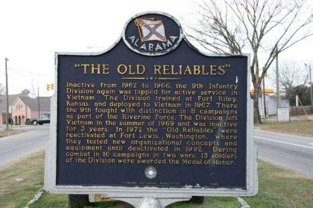 “THE OLD RELIABLES” WAR MEMORIAL MARKER