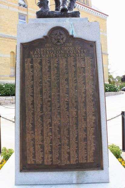 WASHINGTON COUNTY WORLD WAR I MEMORIAL PLAQUE A