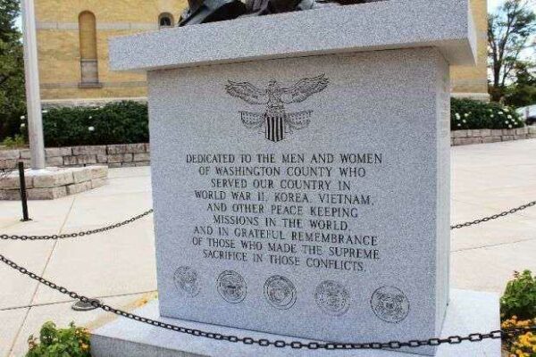 WASHINGTON COUNTY VETERANS MEMORIAL DEDICATION STONE