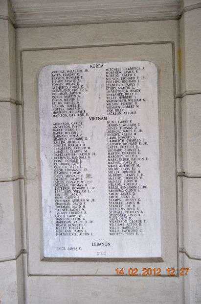ETOWAH COUNTY WAR MEMORIAL PLAQUE IV