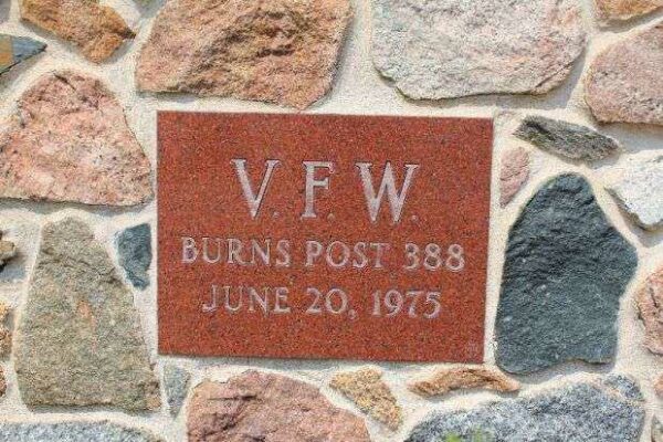 V.F.W. POST 388 VETERANS MEMORIAL DEDICATION STONE
