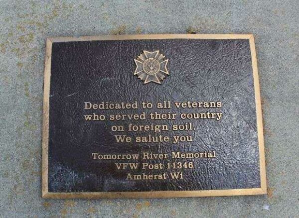 AMHERST VETERANS MEMORIAL FLAGPOLE PLAQUE B