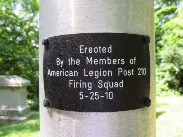 AMERICAN LEGION POST 210 FLAGPOLE MEMORIAL PLAQUE