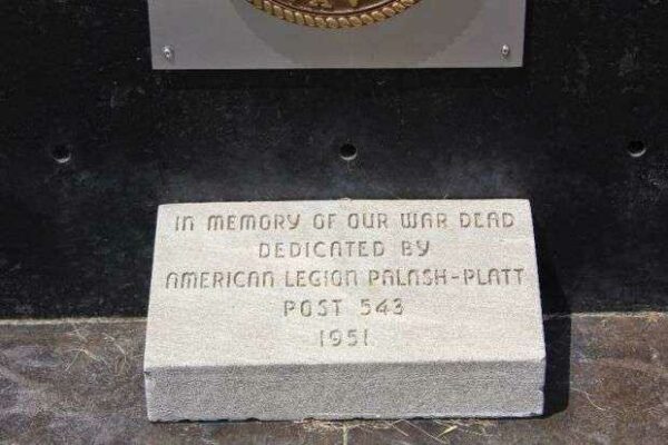 AMERICAN LEGION POST 543 WALL OF HONOR MEMORIAL DEDICATION STONE