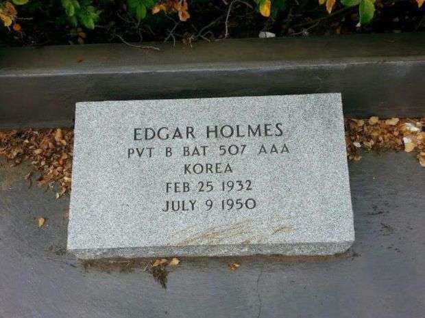 PVT EDGAR HOLMES WAR MEMORIAL