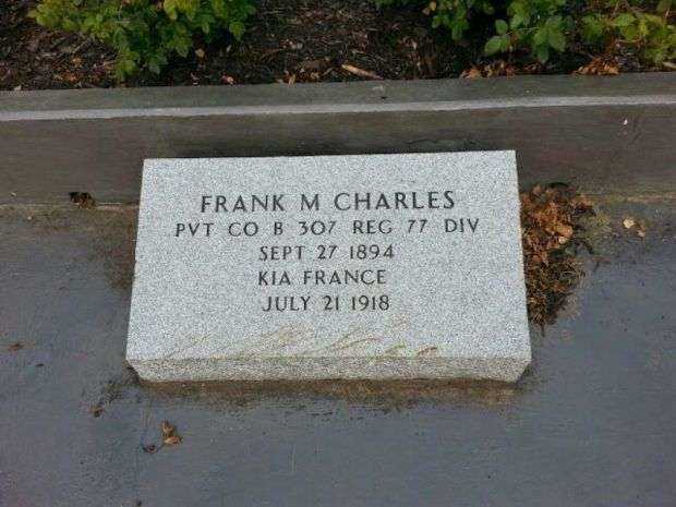 PVT FRANK M CHARLES WAR MEMORIAL