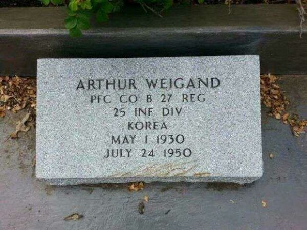 PFC ARTHUR WEIGAND WAR MEMORIAL