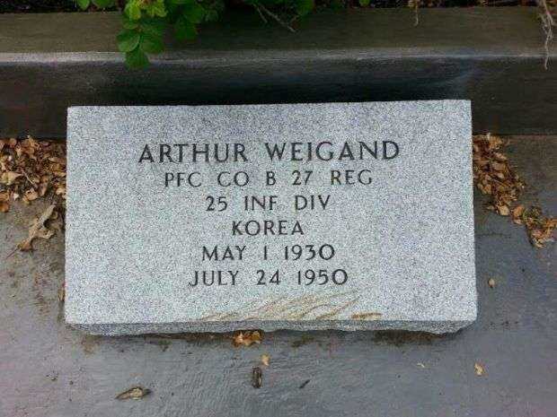 PFC ARTHUR WEIGAND WAR MEMORIAL