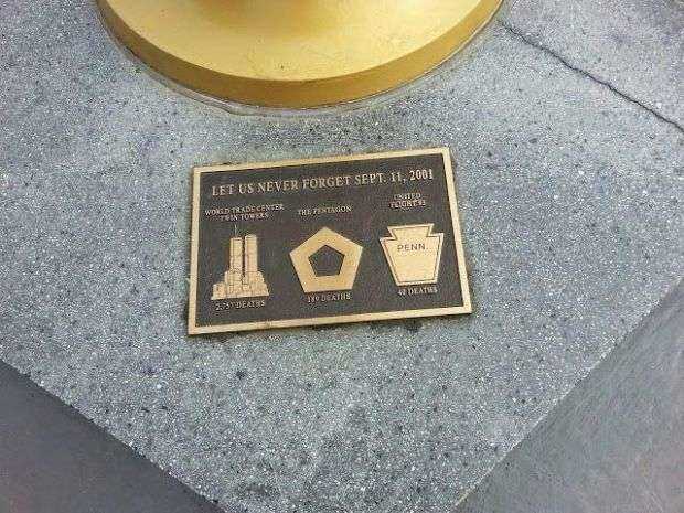 HOWARD BEACH SEPT. 11, 2001 MEMORIAL FLAGPOLE PLAQUE