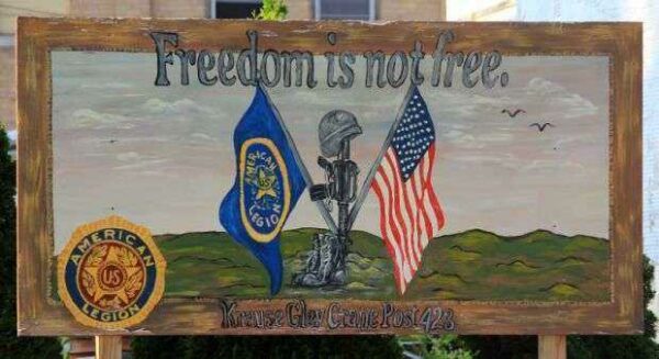KRAUSE GLEY CRANE POST 423 WAR MEMORIAL MURAL