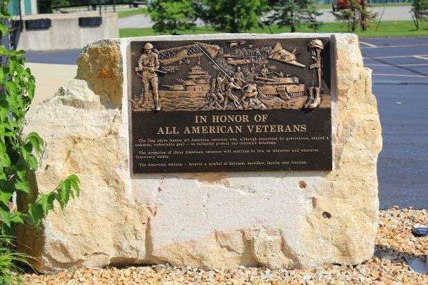 AMERICAN LEGION POST 306 VETERANS MEMORIAL FLAGPOLE PLAQUE