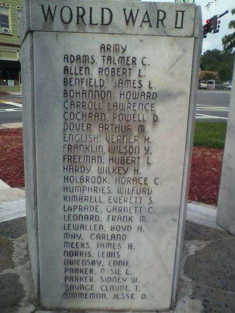 DEMOREST WAR MEMORIAL PANEL B