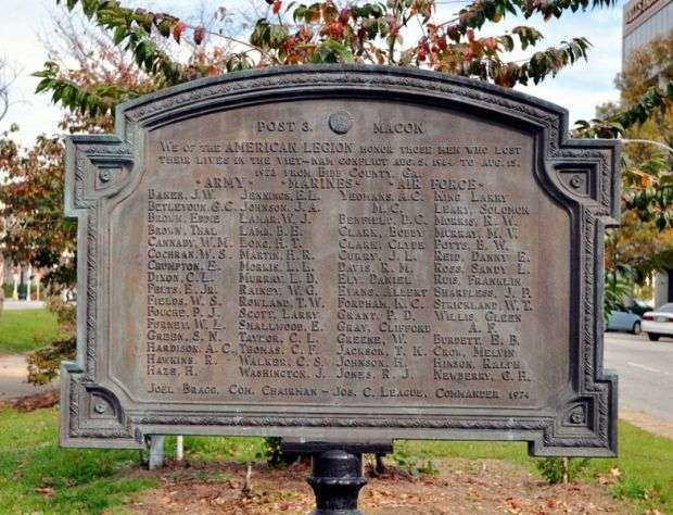 POST 3 MACON VIETNAM CONFLICT HONOR ROLL MEMORIAL