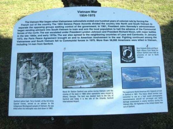 VIETNAM WAR 1954-1975 MEMORIAL MARKER