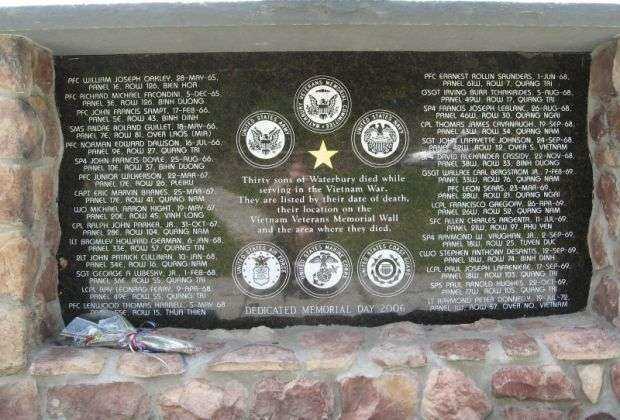 WATERBURY VIETNAM WAR MEMORIAL PLAQUE