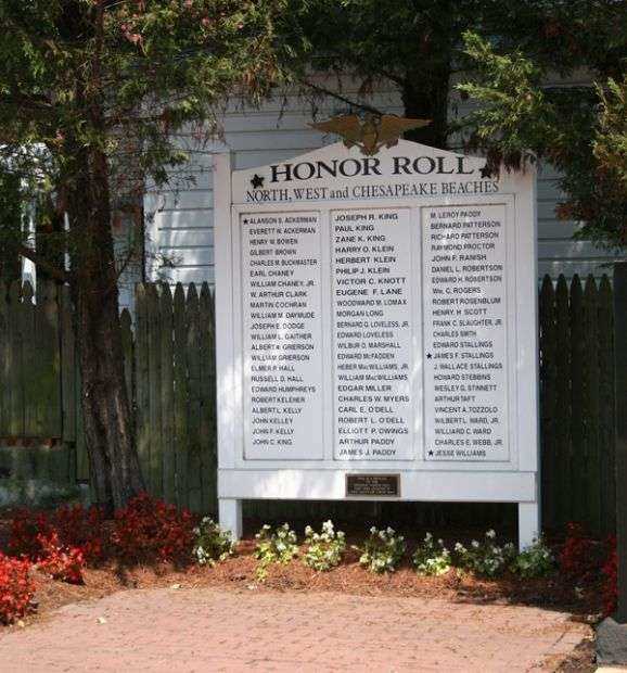 NORTH, WEST AND CHESAPEAKE BEACHES HONOR ROLL MEMORIAL