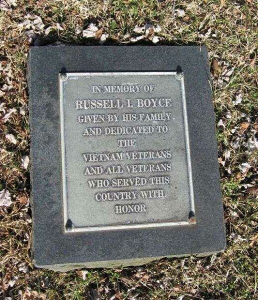 RUSSELL L. BOYCE MEMORIAL TREE PLAQUE