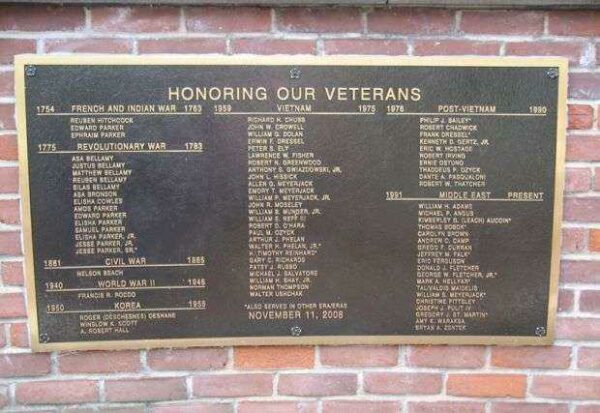 TOWN OF CHESHIRE MEMORIAL PLAZA PLAQUE A