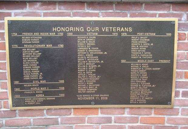 TOWN OF CHESHIRE MEMORIAL PLAZA PLAQUE A