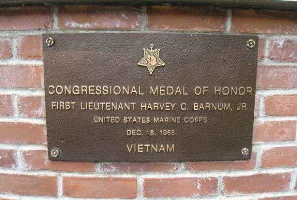 FIRST LIEUTENANT HARVEY C. BARNUM, JR. MEDAL OF HONOR PLAQUE