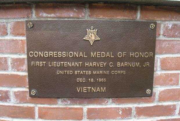FIRST LIEUTENANT HARVEY C. BARNUM, JR. MEDAL OF HONOR PLAQUE