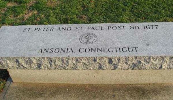 ST. PETER AND ST. PAUL POST NO. 1677 MEMORIAL BENCH