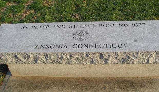 ST. PETER AND ST. PAUL POST NO. 1677 MEMORIAL BENCH