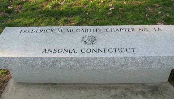 FREDERICK M. MCCARTHY CHAPTER NO. 16 MEMORIAL BENCH