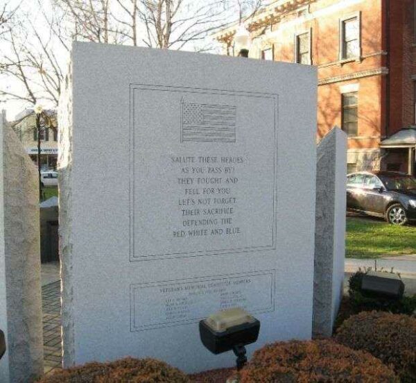 ANSONIA VETERANS MEMORIAL BACK PANEL
