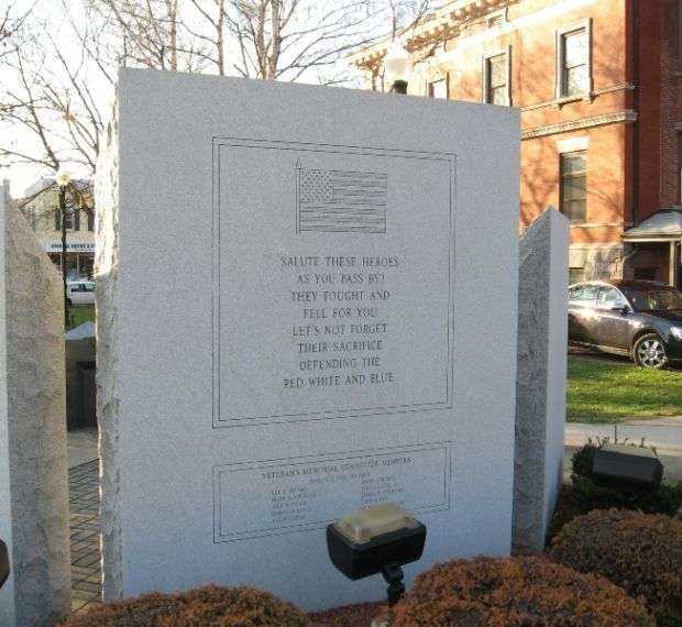 ANSONIA VETERANS MEMORIAL BACK PANEL