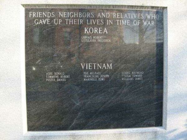 ANSONIA VETERANS MEMORIAL PLAQUE B