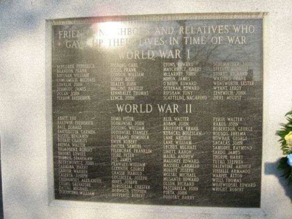 ANSONIA VETERANS MEMORIAL PLAQUE A